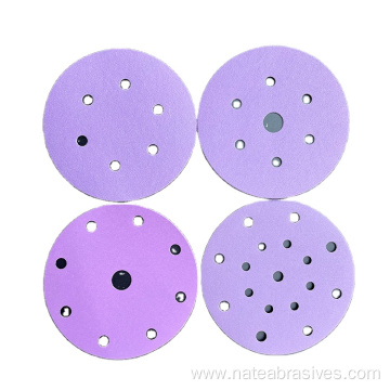 Aluminum Oxide Sanding Disc Purple Ceramic Sandpaper 150mm